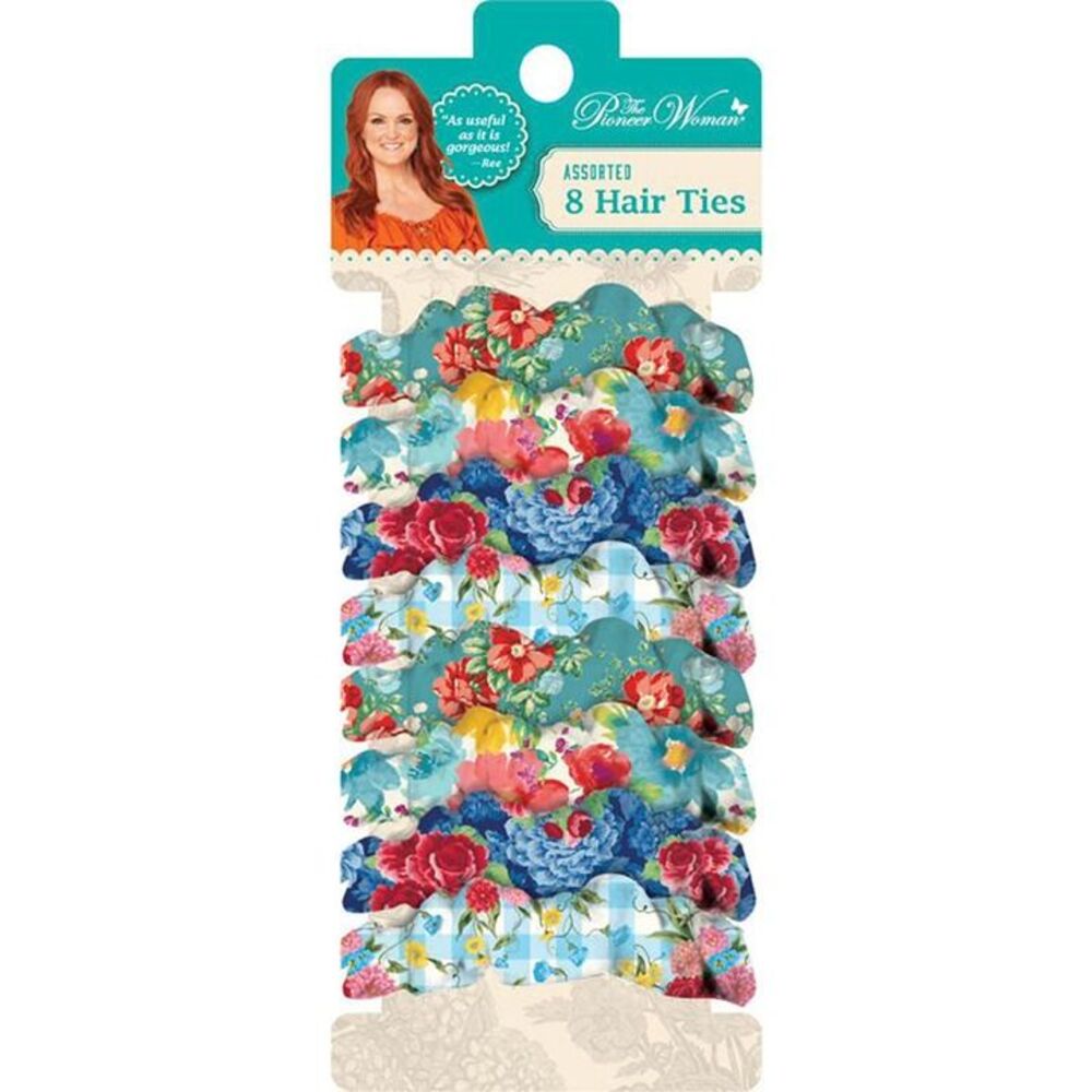 Pioneer Woman Fabric Hair Ties Vintage Heritage Floral Sweet Rose Breezy 8 ties